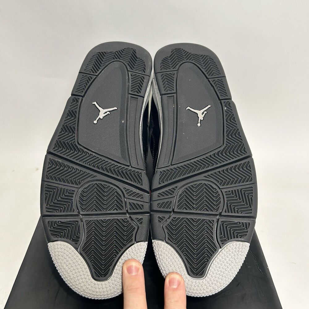 Nike Shoes Air Jordan 4 Retro Men's LS “Black Oreo” 2024 - Picture 7 of 9